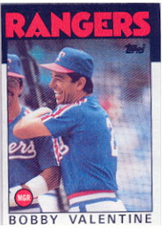 1986 Topps Baseball Cards      261     Bobby Valentine MG